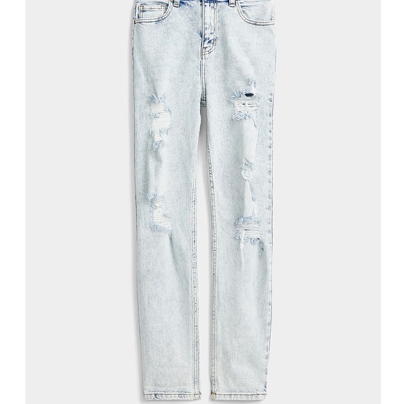 Cello (sold by Simons retro light blue distressed high waist boyfriend jeans NWT - Picture 2 of 6